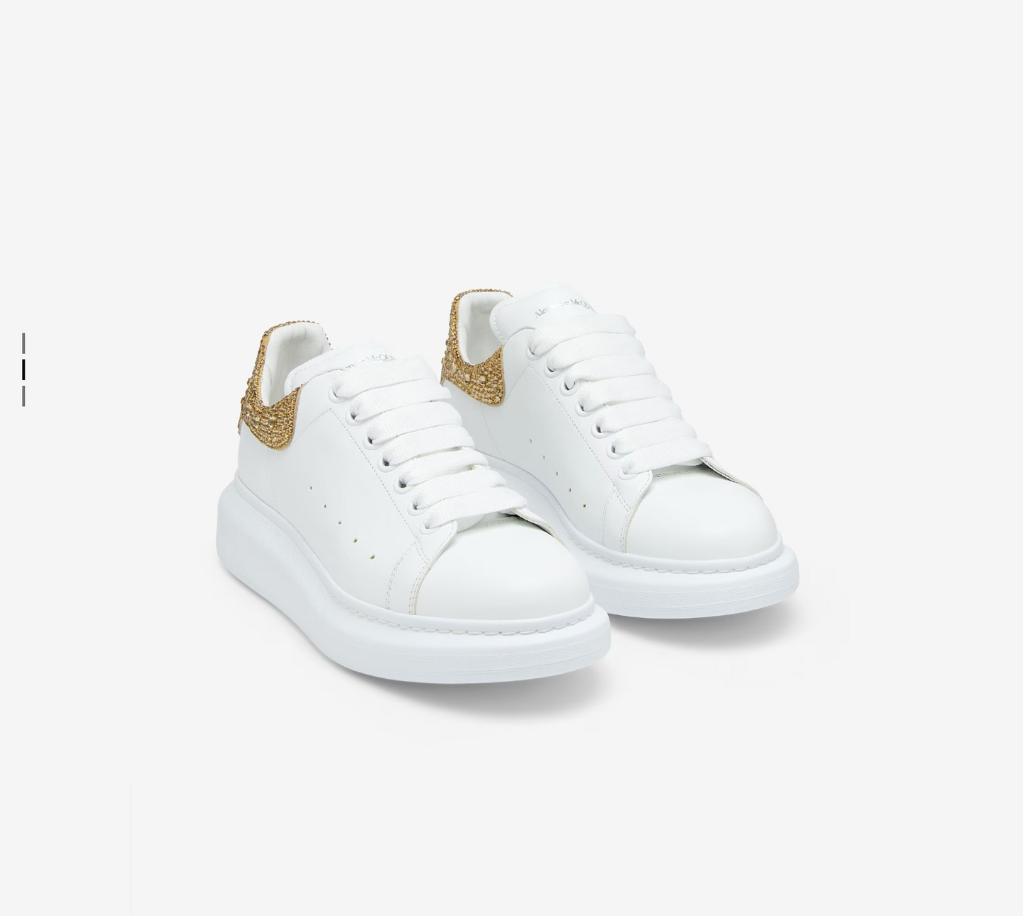 Women's Oversized Sneaker in White/Gold