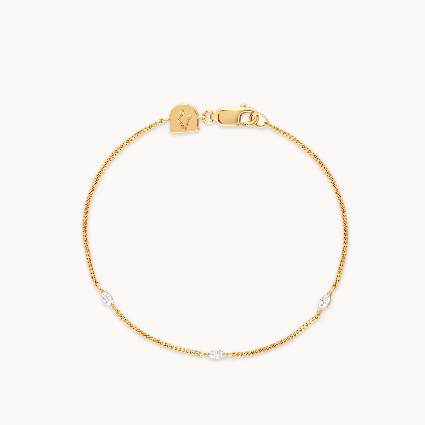 Astrid & Miyu - Crystal Gold Chain Bracelet