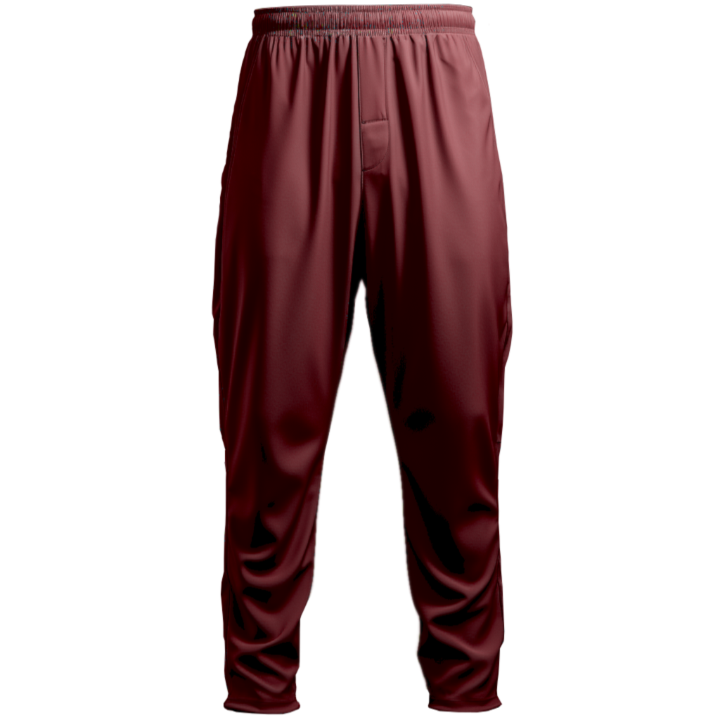 Gym Pants: Relaxed Red Long