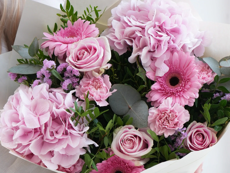 Pretty in Pink Hand Tied Bouquet