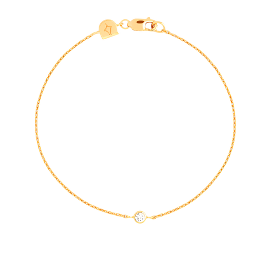 Astrid & Miyu - Essential Crystal Charm Bracelet in Gold