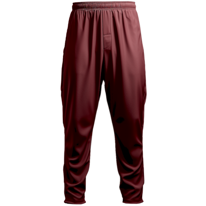 Gym Pants: Relaxed Red Long