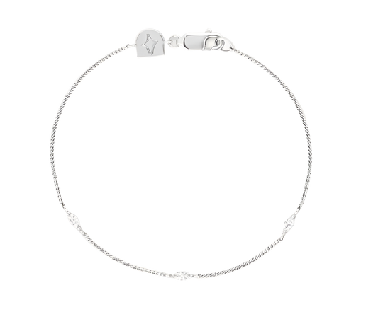 Astrid &amp; Miyu - Pulsera Navette de Cristal en Plata