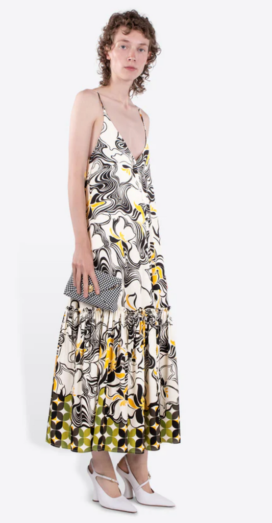 A-line ruffled dress