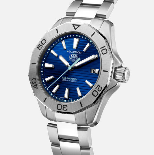 TAG Heuer Aquaracer PROFESSIONAL 200 SOLARGRAPH in Steel Blue