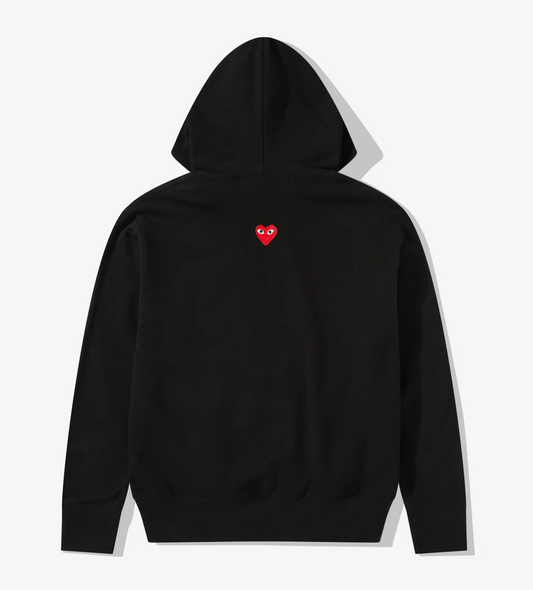 Unisex Reverse Red Heart Zip Hooded Sweatshirt