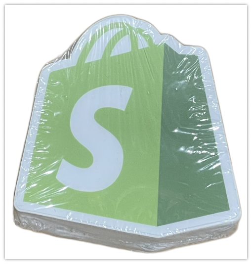 Shopify Green Glyph Laptop Stickers