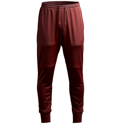 Gym Pants: Slim Red Long