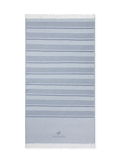 Travel Towel Thin Stripes — Blue