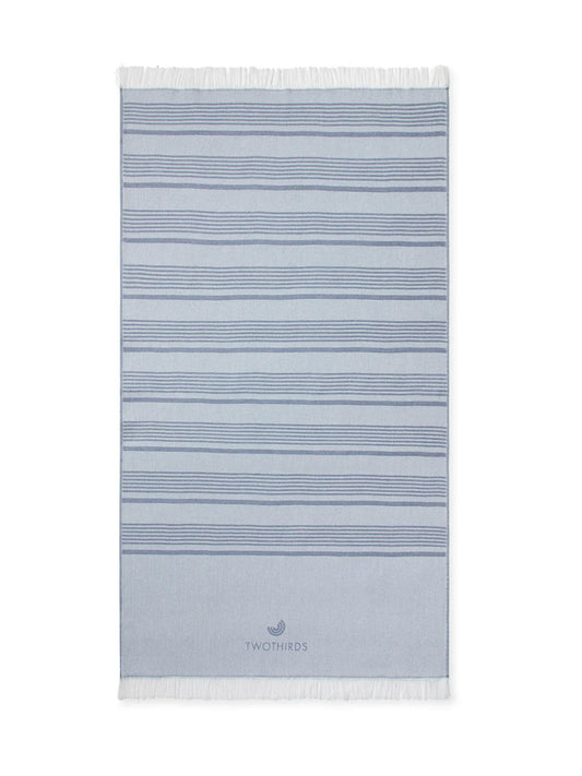 Travel Towel Thin Stripes — Blue