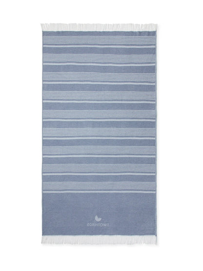Travel Towel Thin Stripes — Blue